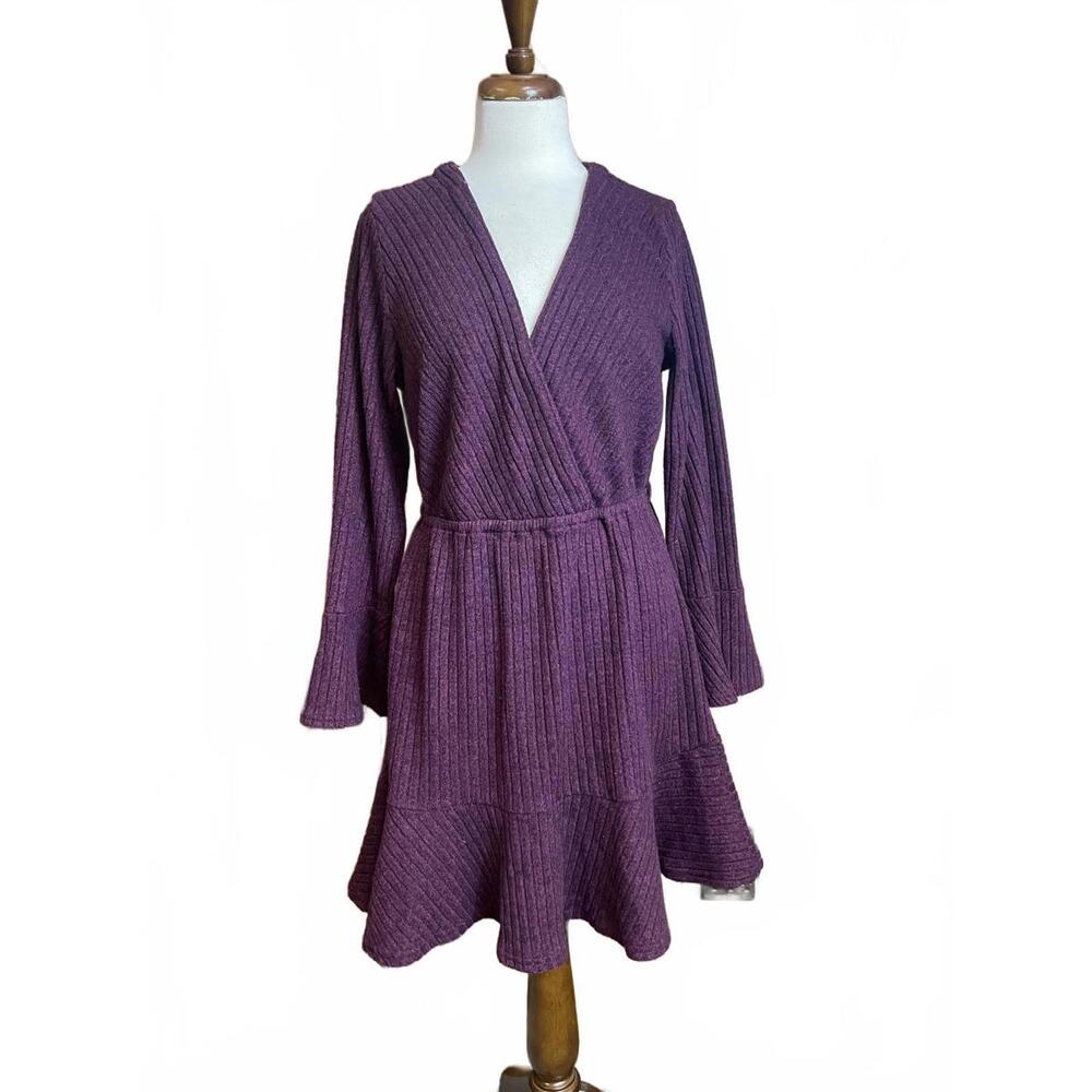 A Beautiful Soul plum fit and flare knit dress X